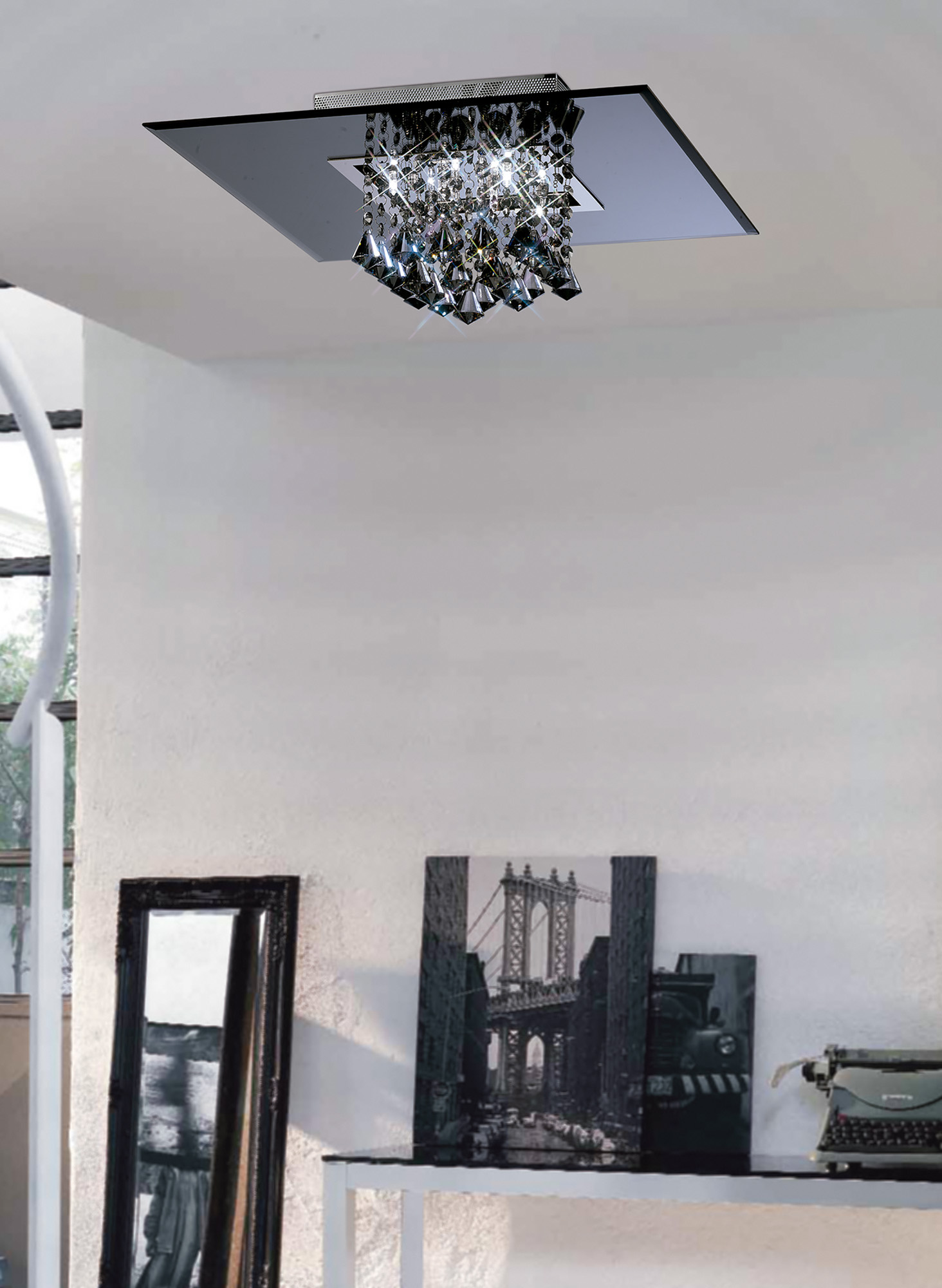 Starda Crystal Ceiling Lights Diyas Ringed & Square Crystal Fittings Starda Crystal Ceiling Lights Diyas Ringed & Square Crystal Fittings